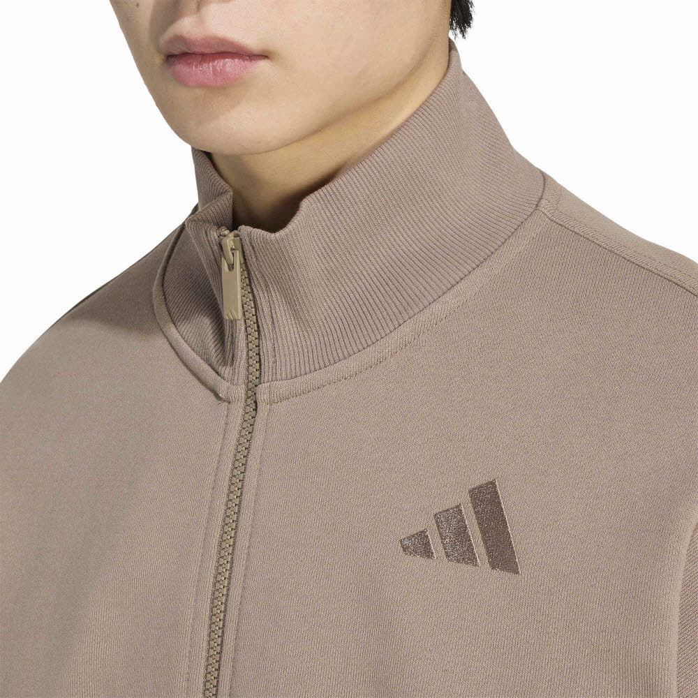 adidas KIT 3-STRIPES TRACK TOP Herren Sweatjacke Trainingsjacke braun