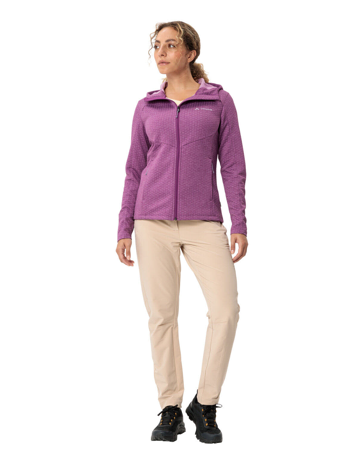 Vaude Skomer Hoodie Fleecejacke Kapuzenjacke Damen lila