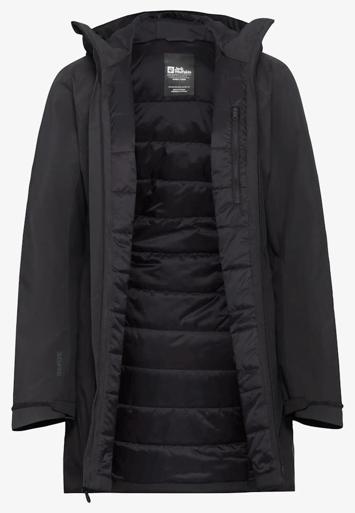 Jack Wolfskin Heidelstein Ins Damen Winterjacke wasserdicht schwarz