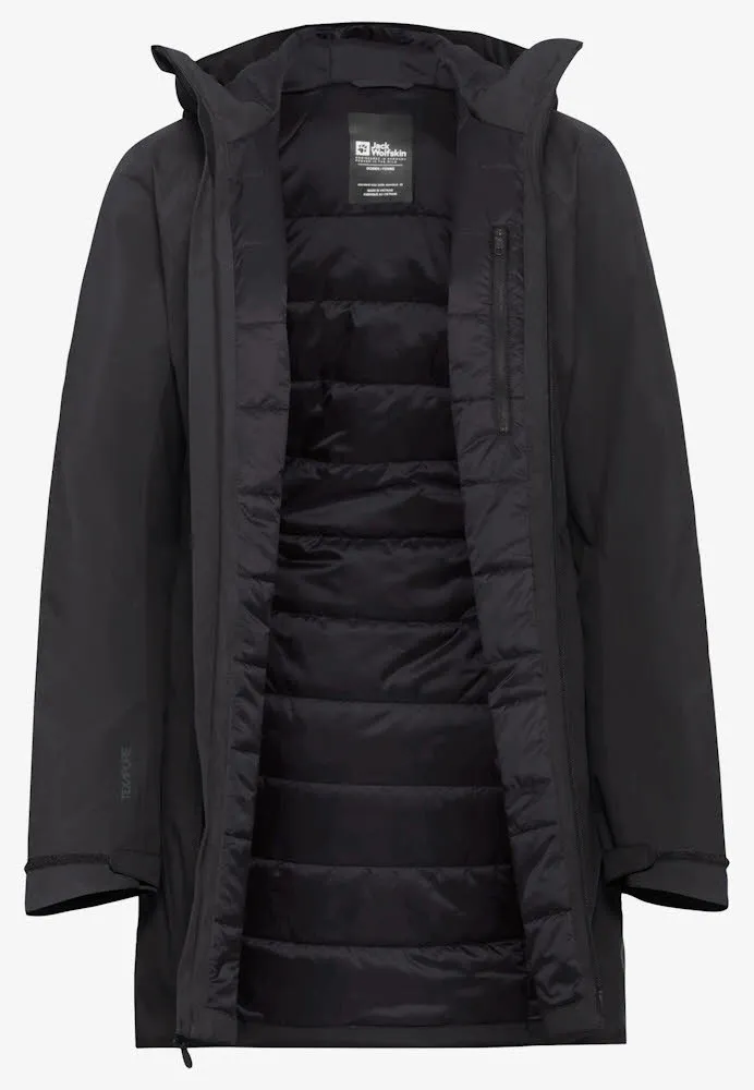 Jack Wolfskin Heidelstein Ins Damen Winterjacke wasserdicht schwarz