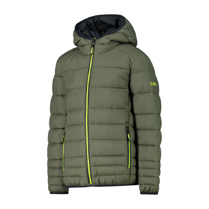CMP JACKET FIX HOOD Jungen Daunenjacke Outdoorjacke olive