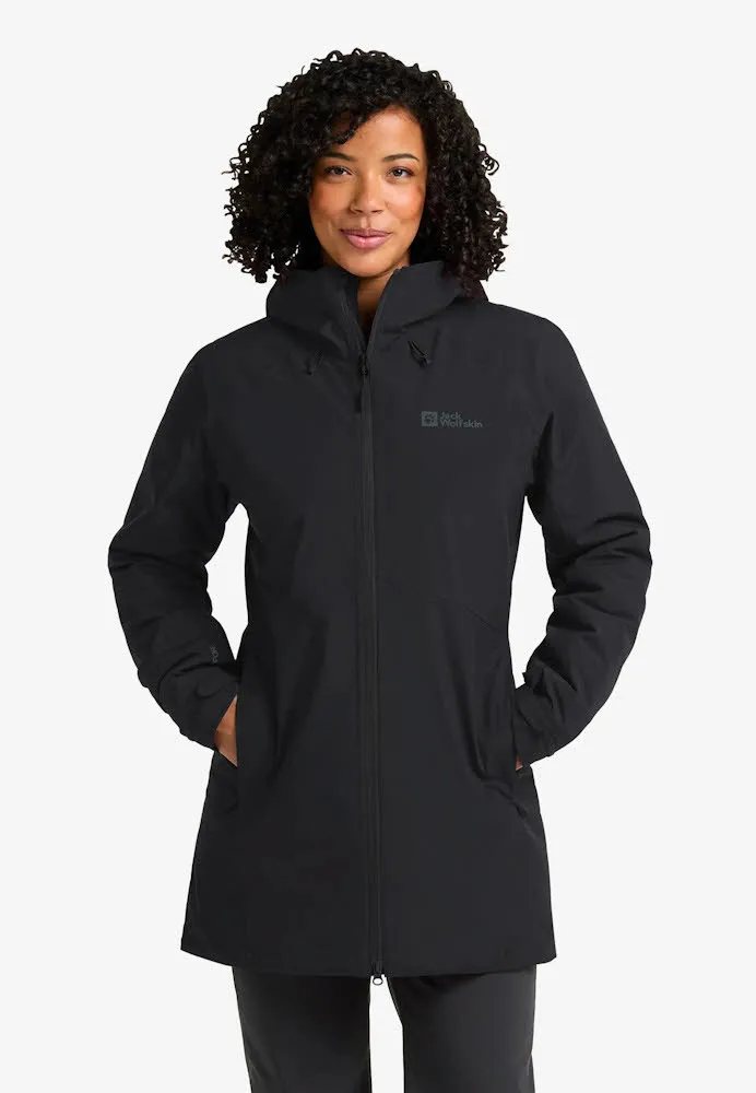 Jack Wolfskin Heidelstein Ins Damen Winterjacke wasserdicht schwarz