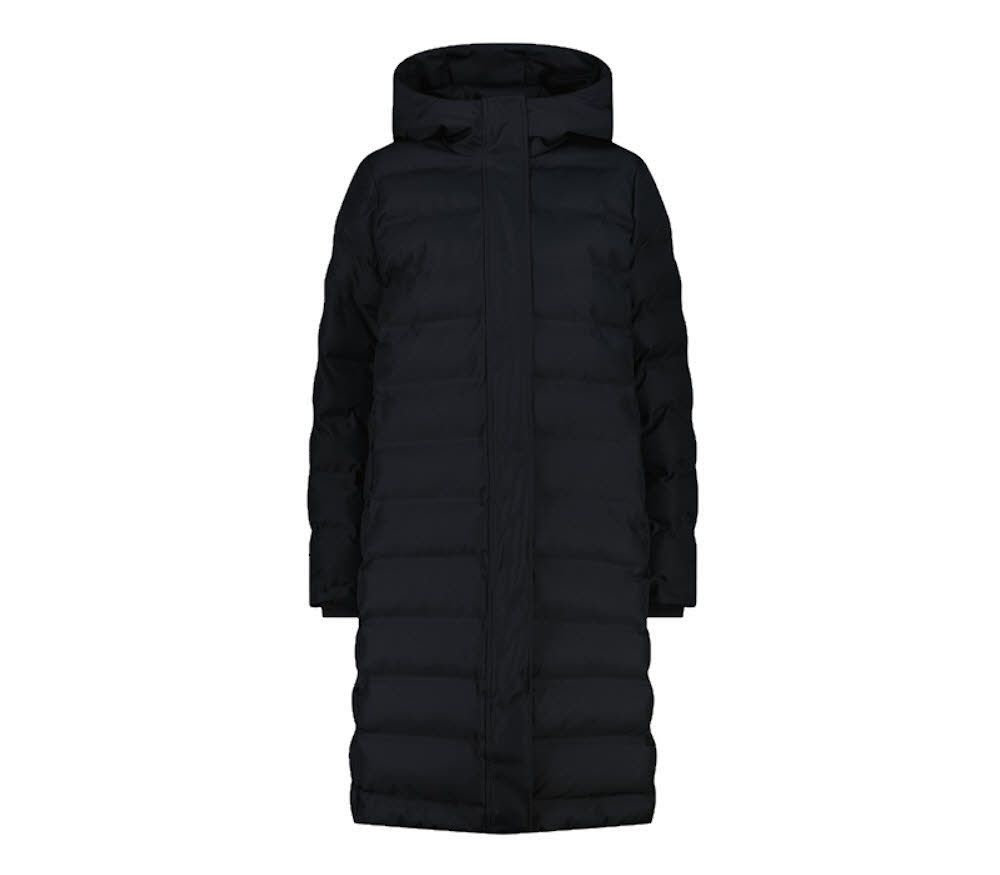 CMP WOMAN COAT FIX HOOD Damen Wintermantel schwarz