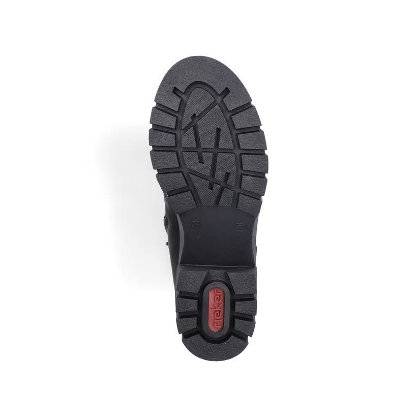Rieker Stiefelette Schnürrer Freizeitschuh Damen schwarz