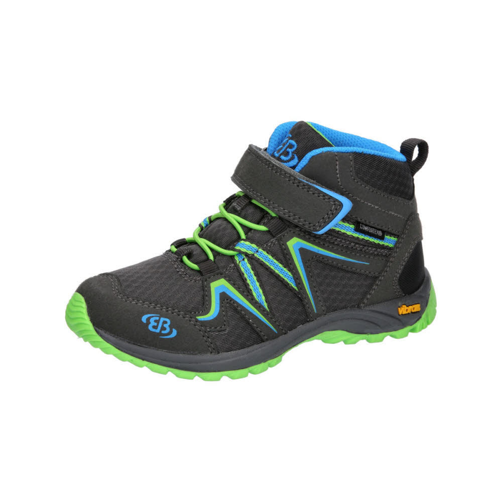 Brütting Rockwall Kinder Outdoorstiefel grau/blau/lemon