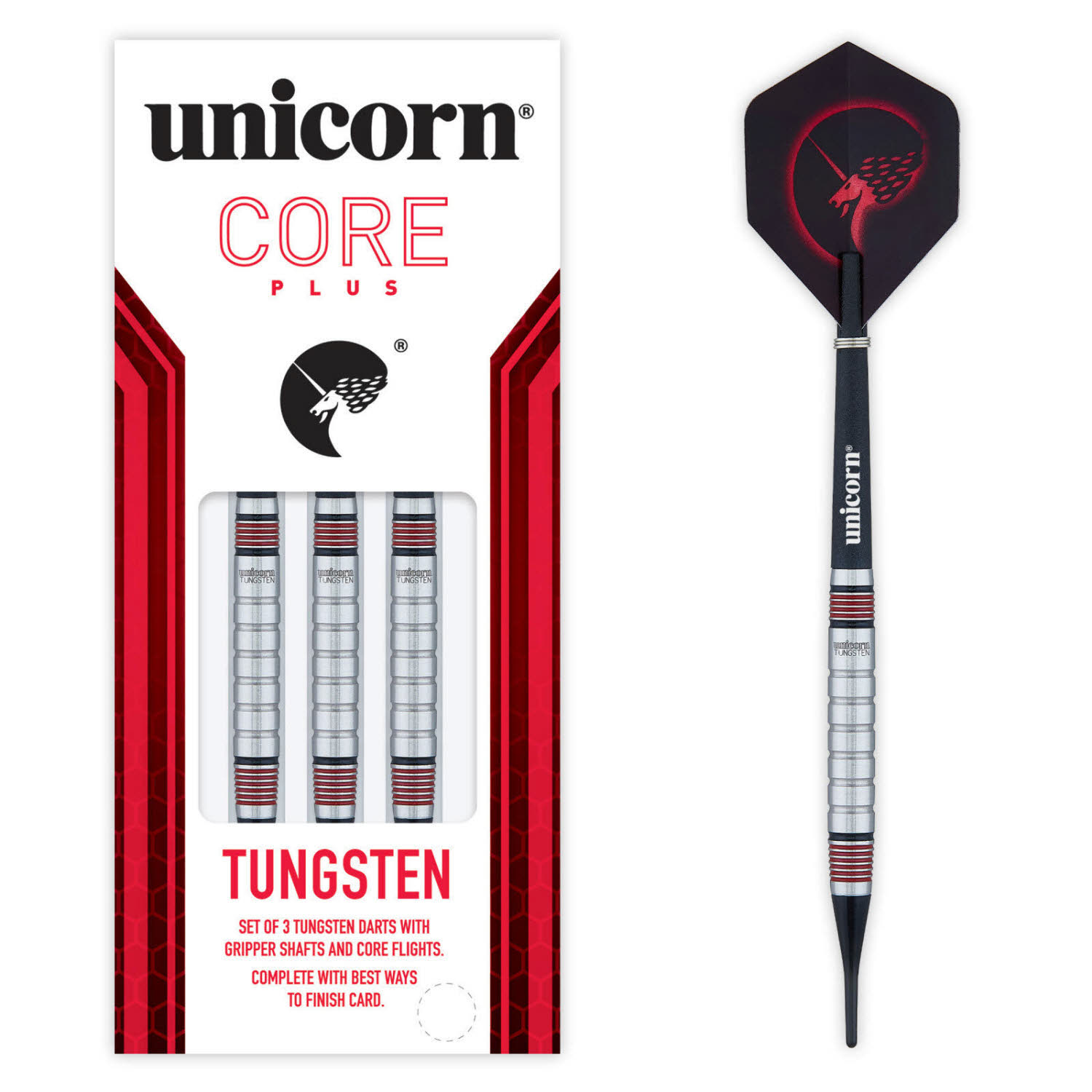 Unicorn Core Plus Tungsten Style 2 Softdarts silber