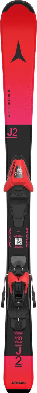 Atomic REDSTER J2 100-120 + C 5 GW Kinder Ski Einsteiger 26/27 rot/schwarz