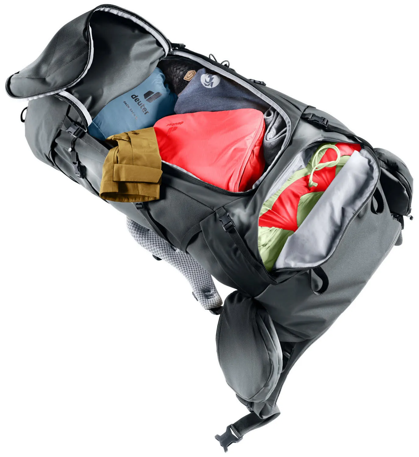 Deuter Aircontact Core 55 +10 SL Damen Wanderrucksack Trekkingrucksack grau