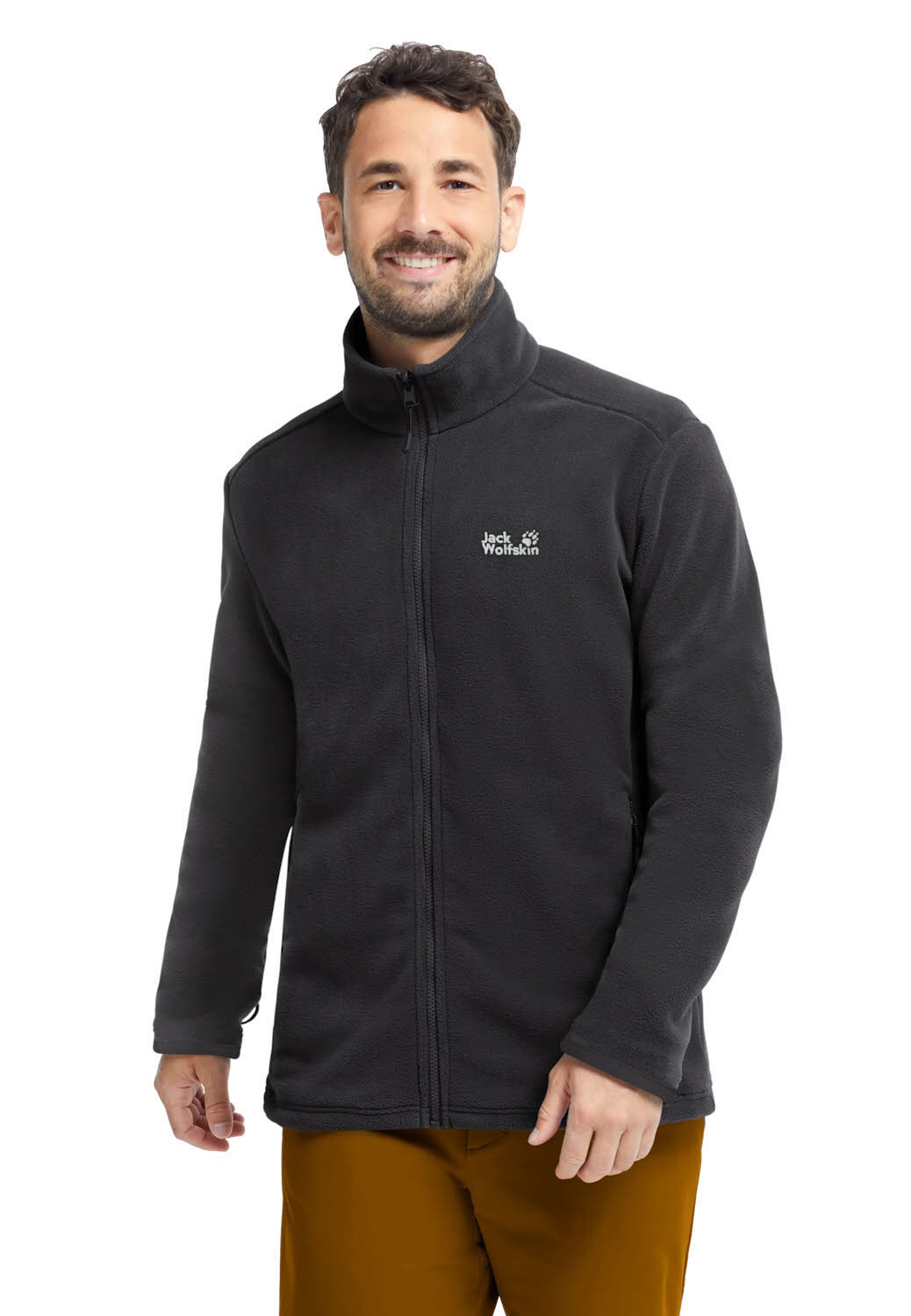 Jack Wolfskin TAUNUS 200 FZ Herren Fleecejacke Midlayer schwarz