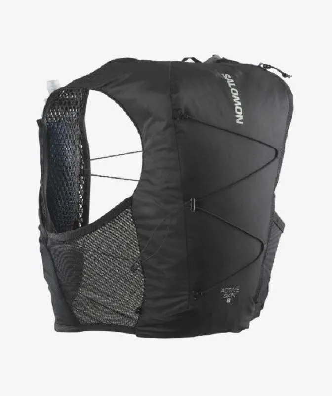 Salomon ACTIVE SKIN 8 Unisex Laufweste Laufrucksack Multifunktionsrucksack black/metal