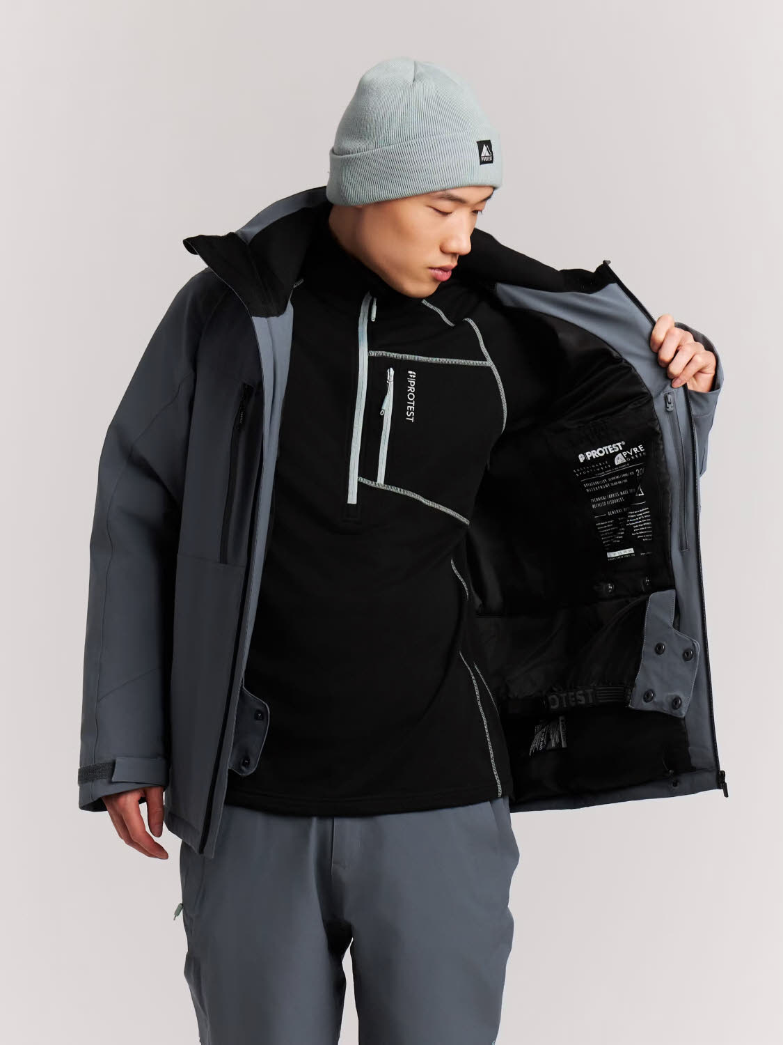 Protest PRTTimothy Herren Skijacke Winterjacke grau
