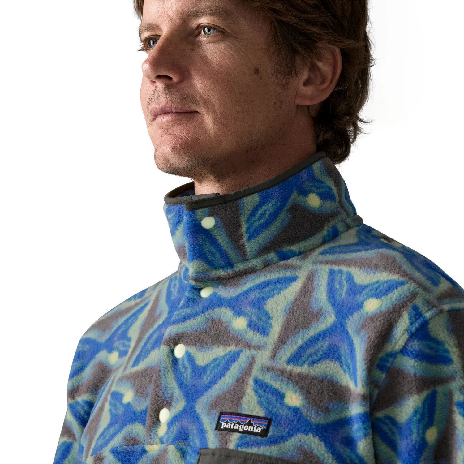 Patagonia Lightweight Synch Snap-T P/O Herren Fleecepullover blau/grau
