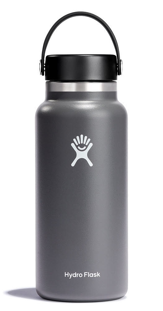 Hydro Flask 32 oz (946 ml) Weithals Trinkflasche grau