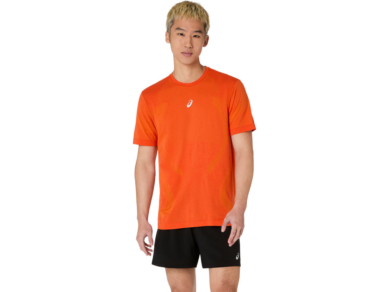Asics ROAD SEAMLESS SS TOP Herren Lauftrikot T-Shirt orange