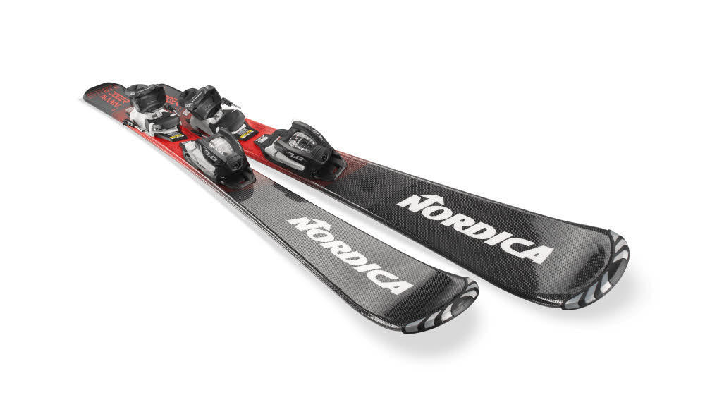 Nordica Team Jr. 2025/26 Kinder- & Jugendskiset inkl. Bindung schwarz/rot