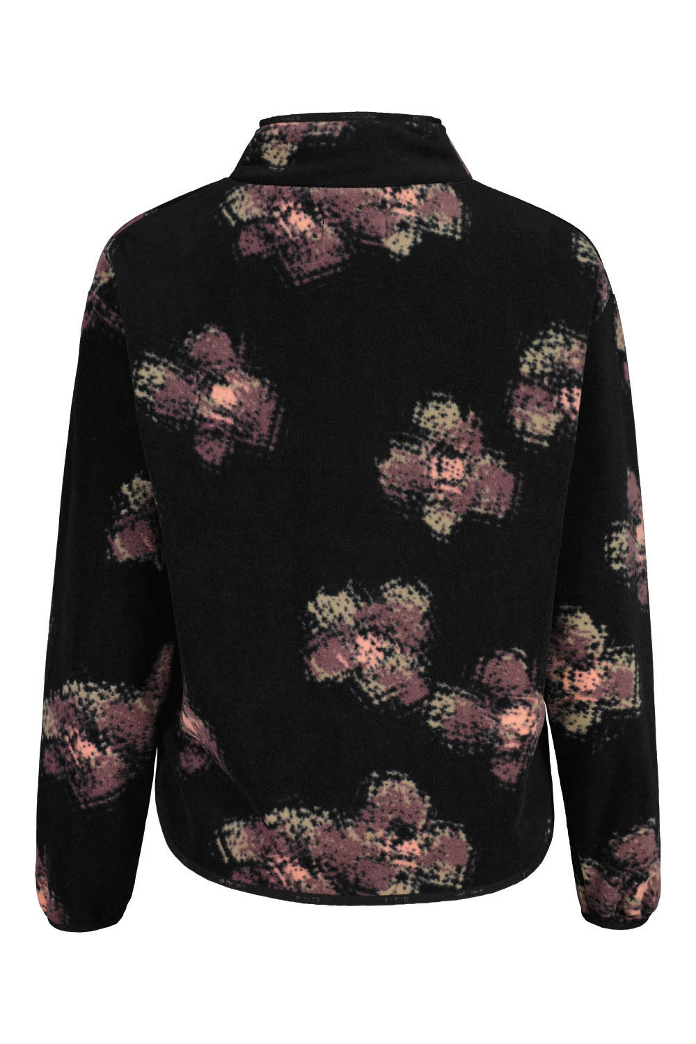 Maloja MeltinaM Printed Damen Fleccepullover Zipper schwarz