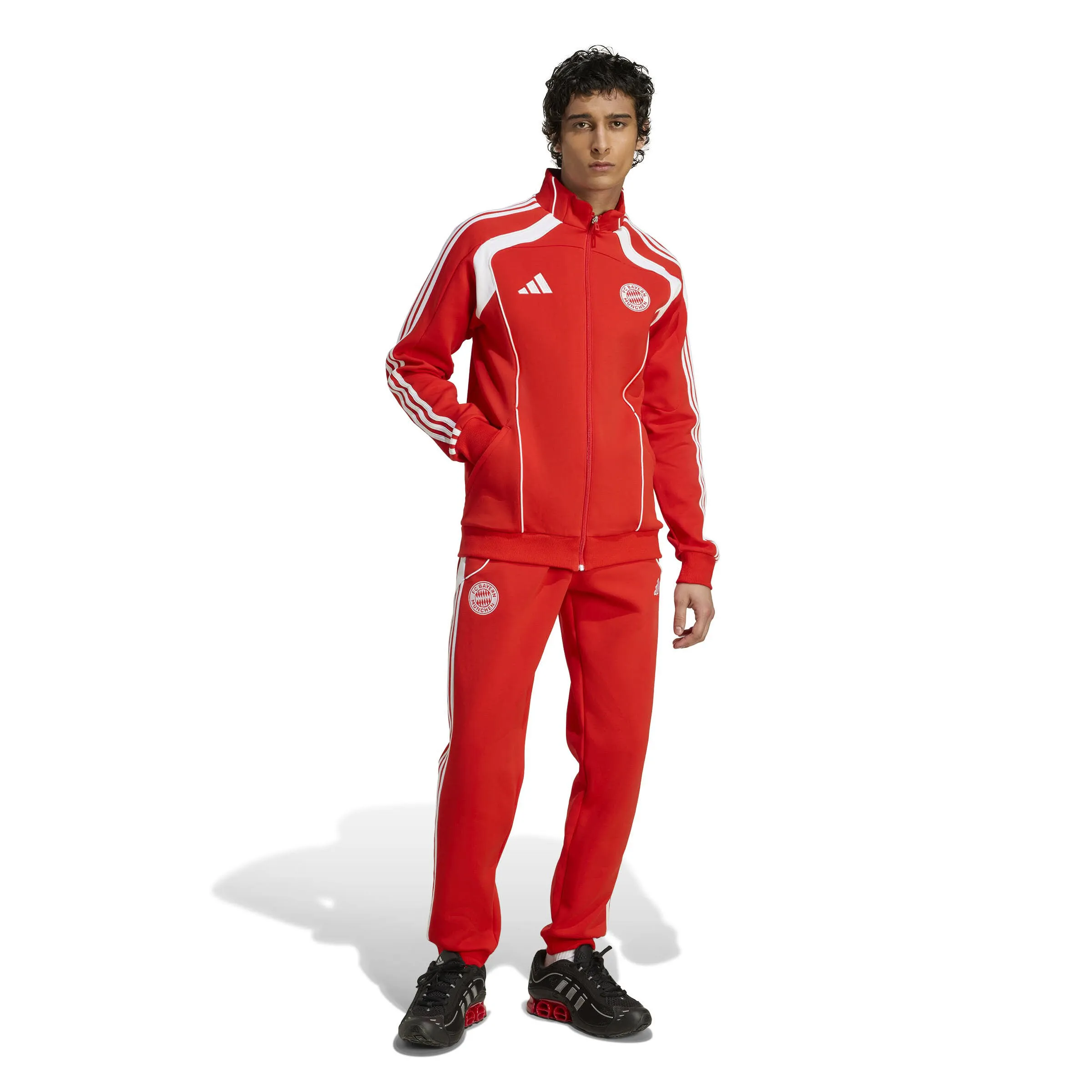 adidas FC Bayern München UBP Doubleknit Herren Trainingsjacke rot/weiß