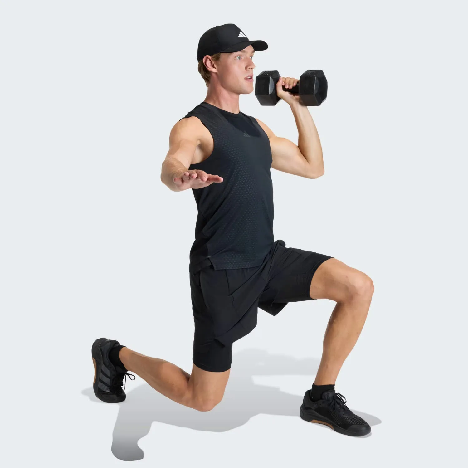 adidas D4T WORKOUT 2IN1 SHORTS Herren Workoutshorts Laufshorts schwarz