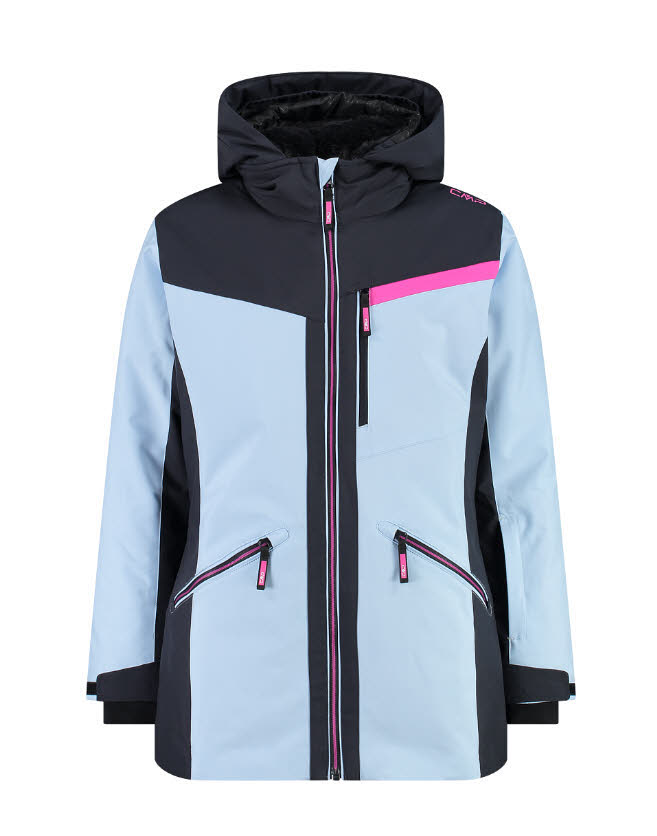 CMP Kinder Kapuzenjacke Skijacke Mädchen hellblau