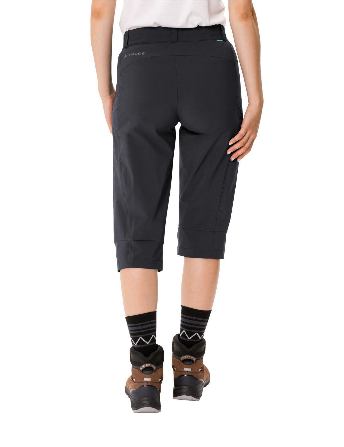 Vaude Farley Stretch Capri Wanderhose Damen schwarz NEU