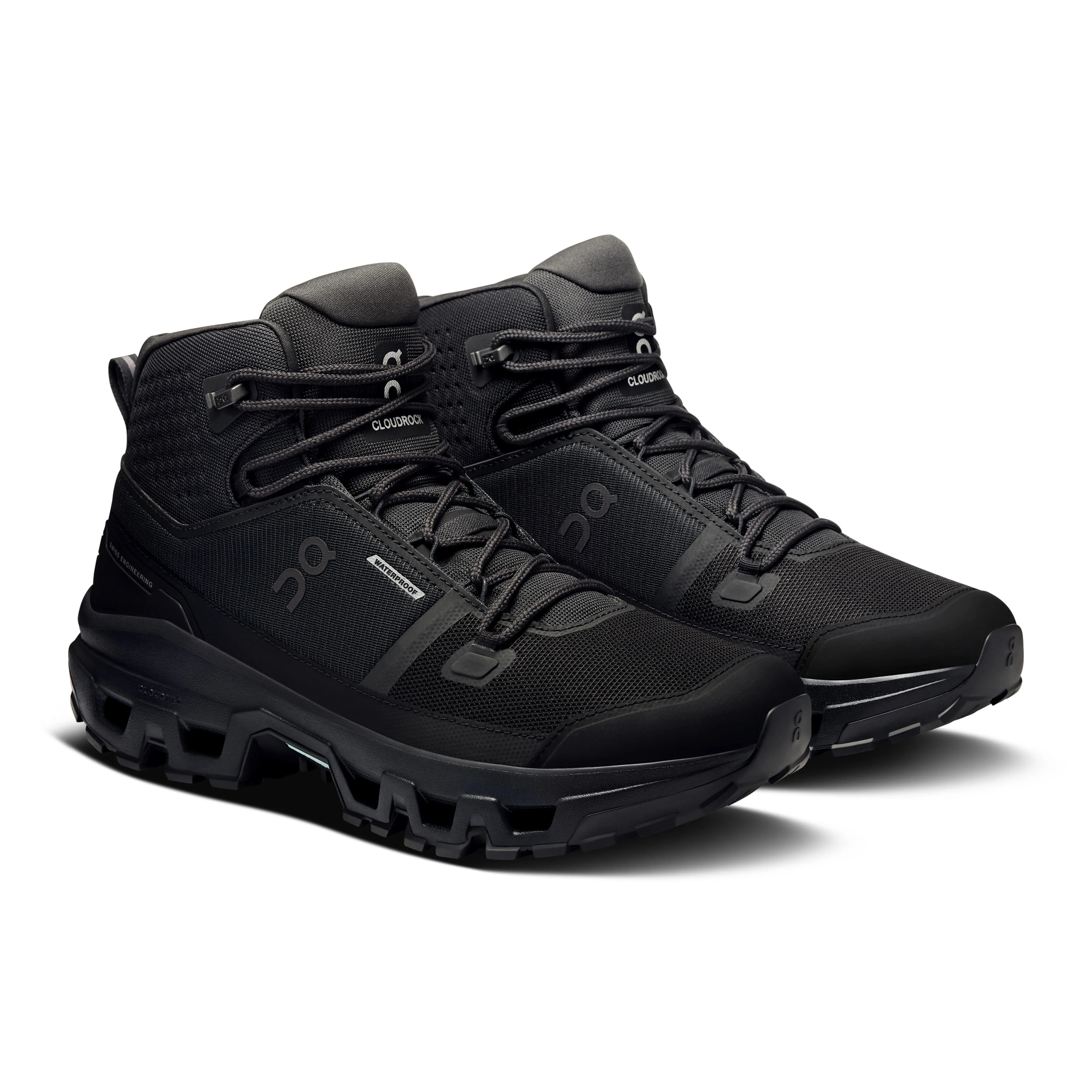 ON Cloudrock Mid WP Trekkingschuhe Wanderschuhe Herren schwarz