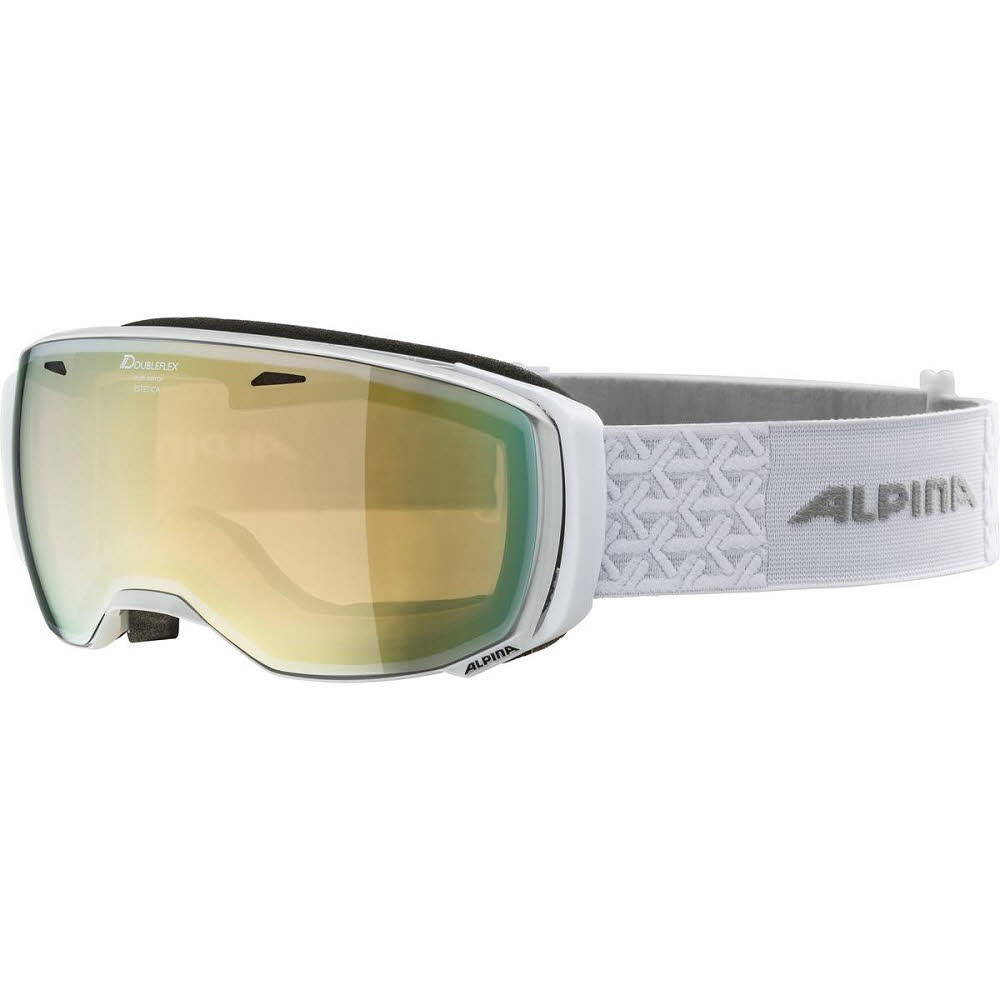 Alpina ESTETICA Q-LITE Damen Skibrille Snowboardbrille pearlwhite / mirror orange