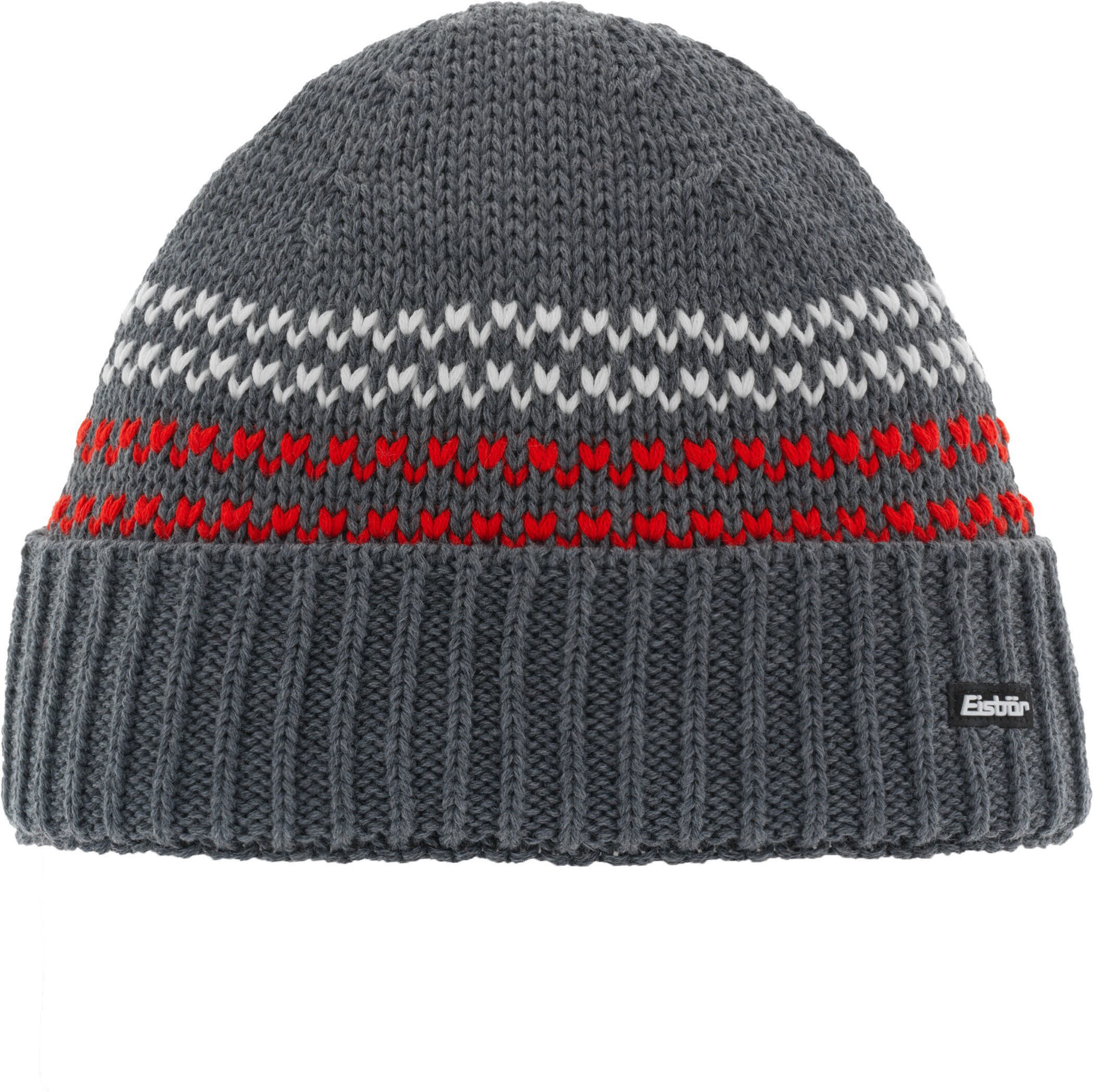 Eisbär Quain MÜ XL 007 Herren Mütze schwarz-rot