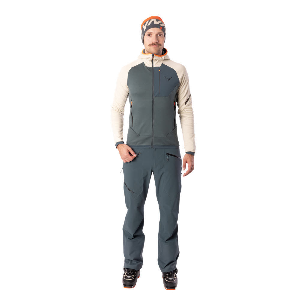 Dynafit RADICAL WOOL HOODED JKT Herren Fleecejacke Isolationsjacke blau