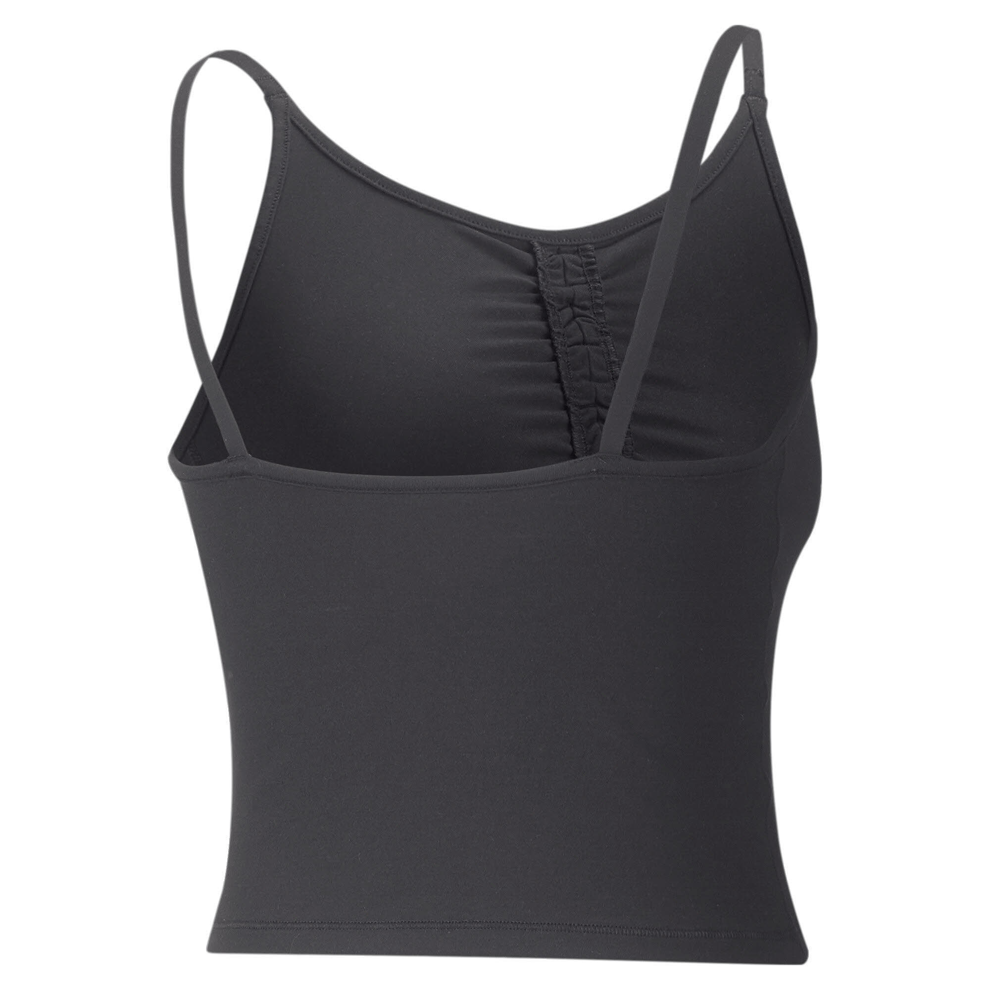 Puma STUDIO FOUNDATION RUCHED TOP Sporttop Damen schwarz