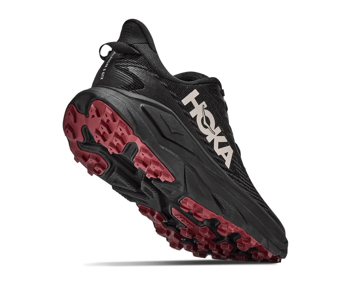 Hoka Challenger 8 GTX Damen Trailrunningschuhe Laufschuhe dunkelrot