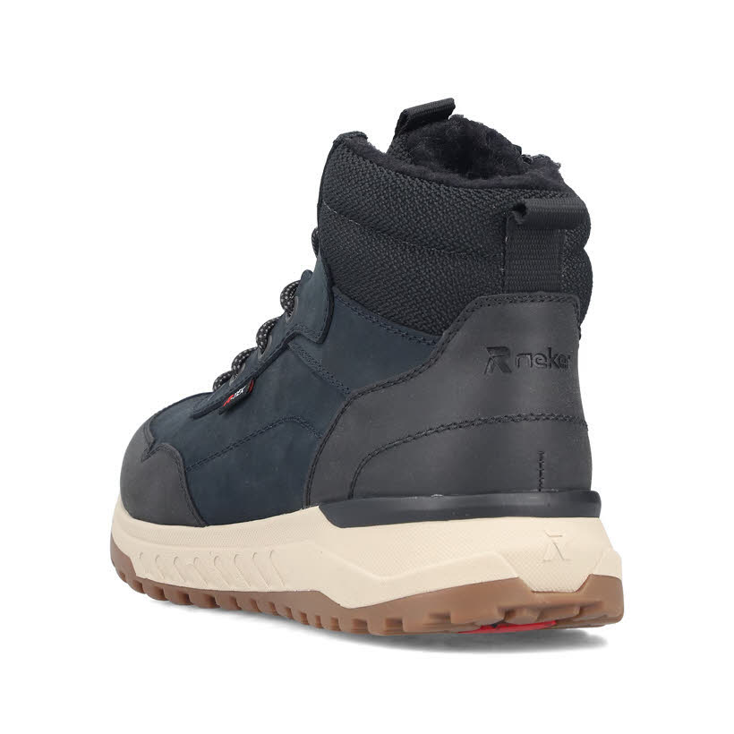Rieker Herren Schnürstiefel Kurzstiefel pazifik/schwarz