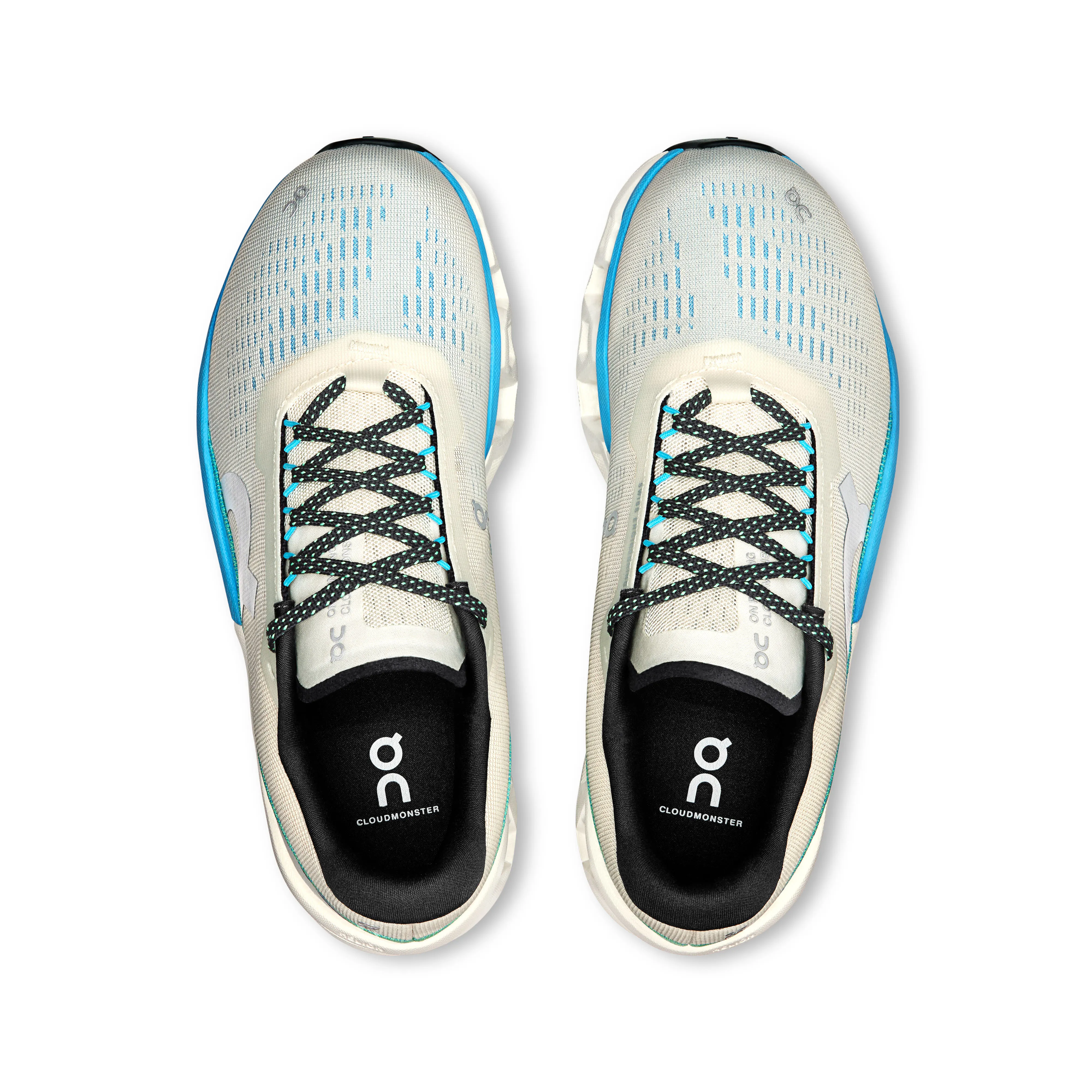 ON Cloudmonster 2 Joggingschuh Laufschuh Damen weiß blau