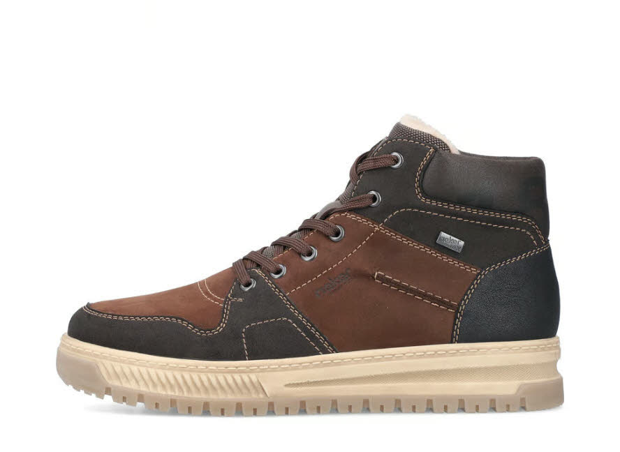 Rieker Herren Stiefelette Schnürstiefel mokkabraun