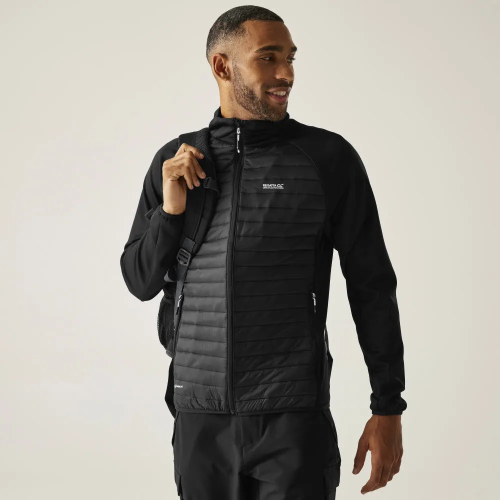 REGATTA Clumber Hybrid Funktionsjacke Herren schwarz