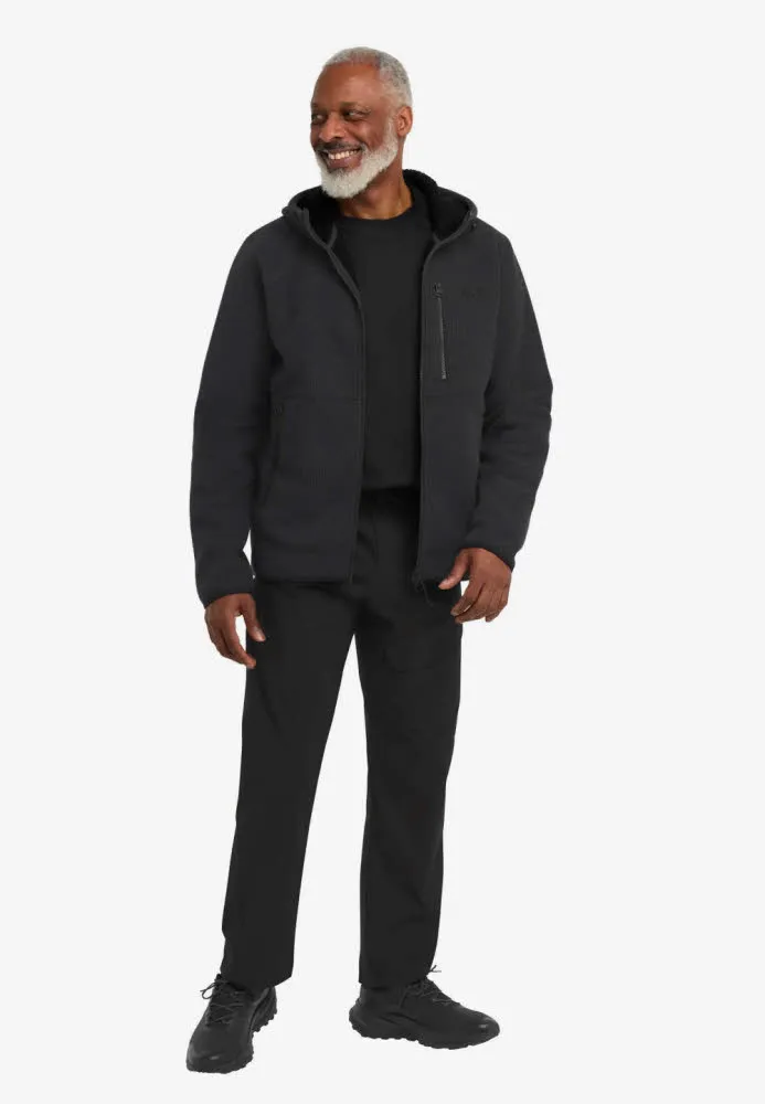 Jack Wolfskin Lake Ridge Hooded Jkt Fleecejacke Herren schwarz