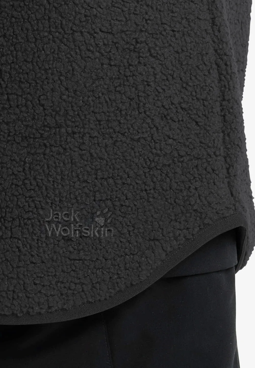 Jack Wolfskin High Curl Coat Damen Fleecemantel schwarz
