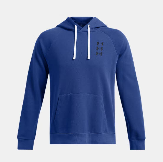 Under Armour Rival Flc Txtr Sliced 'N Diced Hoodie Pullover Herren blau