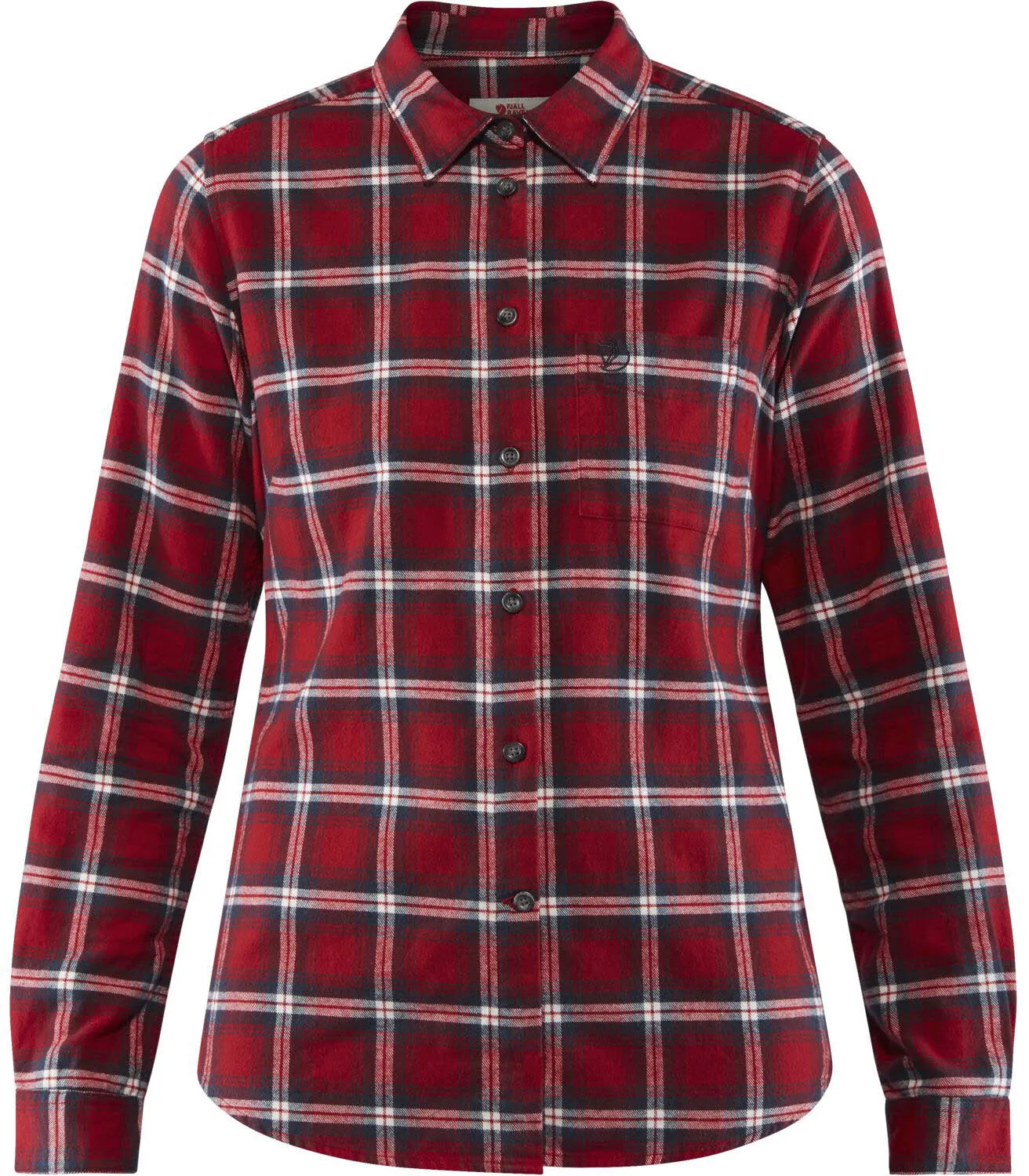 Fjäll Räven Övik Flannel Shirt Flanellhemd aus Baumwolle Leicht Damen Rot