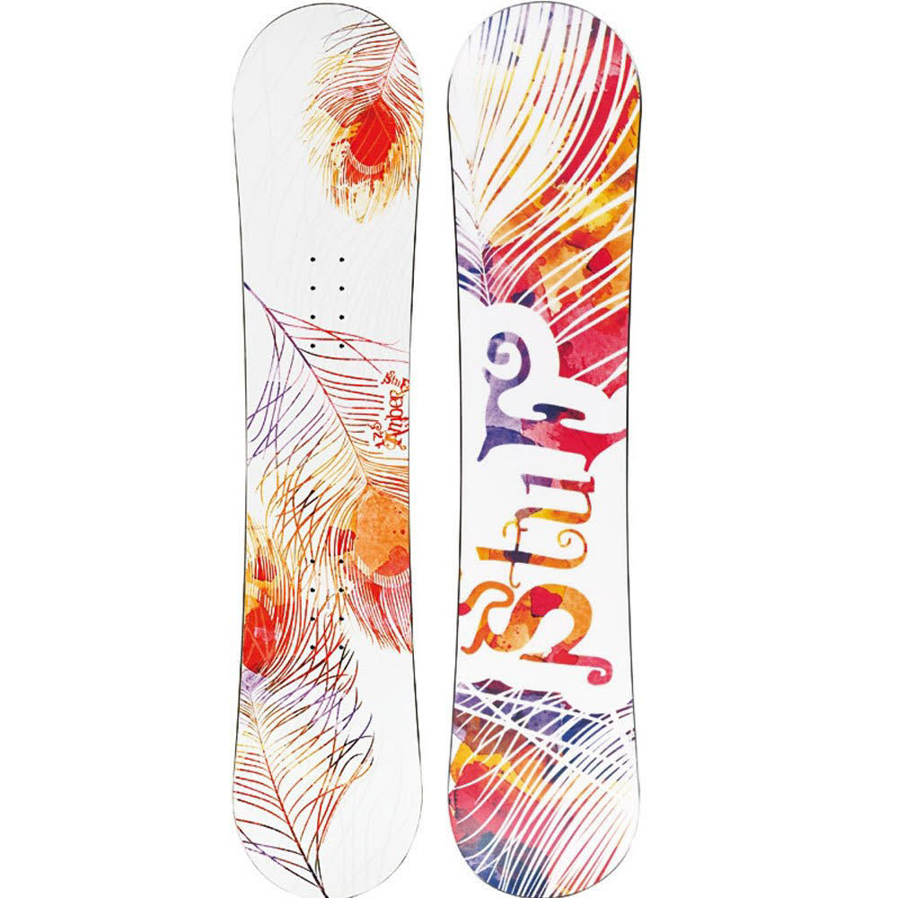 Stuf Amber Jr. Kinder Jugendliche Snowboard Wintersport weiß-orange-gelb NEU