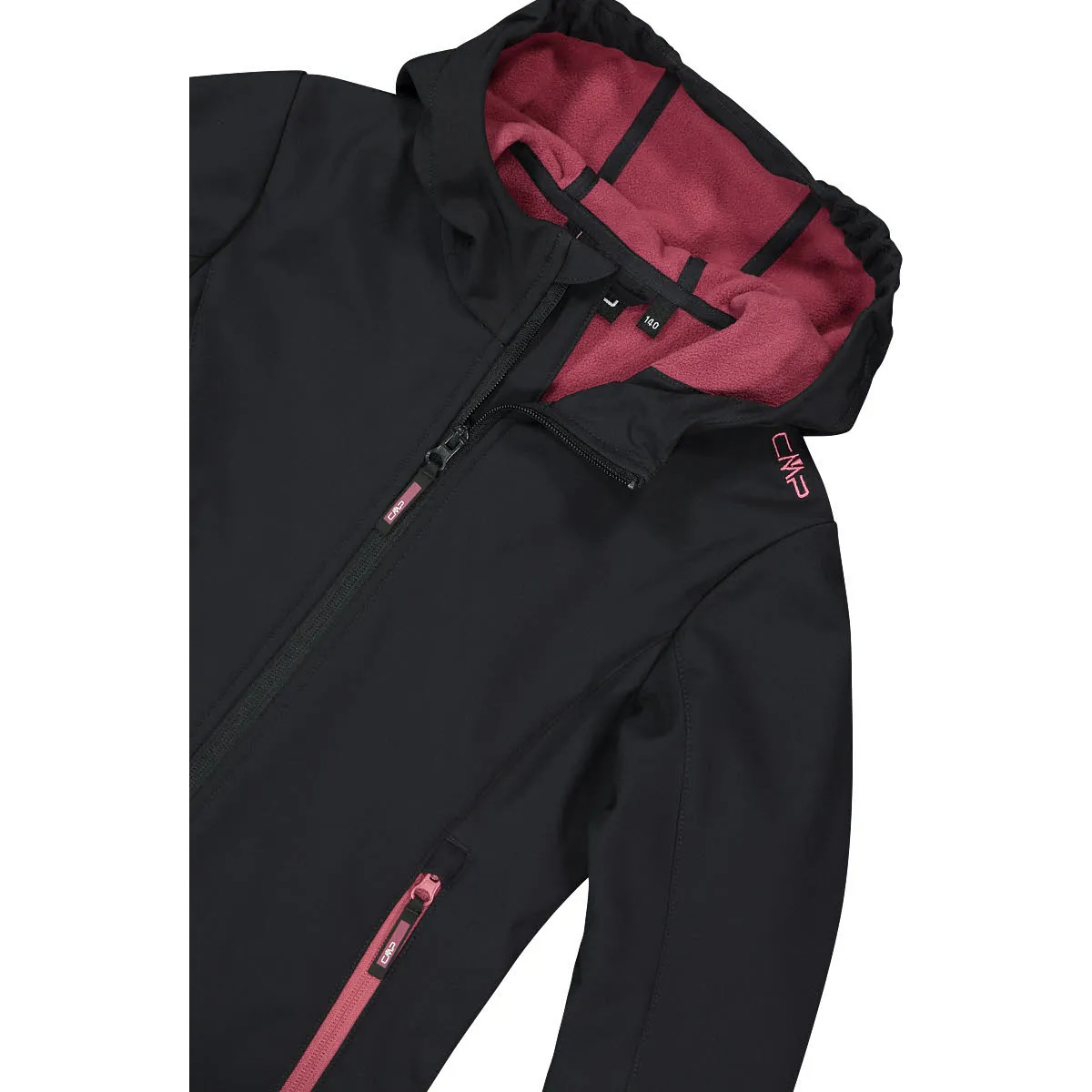 CMP JACKET FIX HOOD Mädchen Softshelljacke Outdoorjacke anthrazit/peony