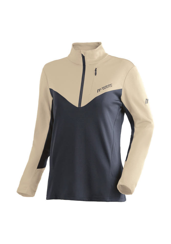 Maier Sports EVII Damen Skirolli Midlayer black/muslin