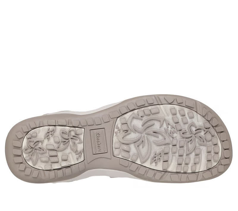 Skechers REGGAE SLIM - STRETCH FLEX Damen Sandalen Sandalette grau