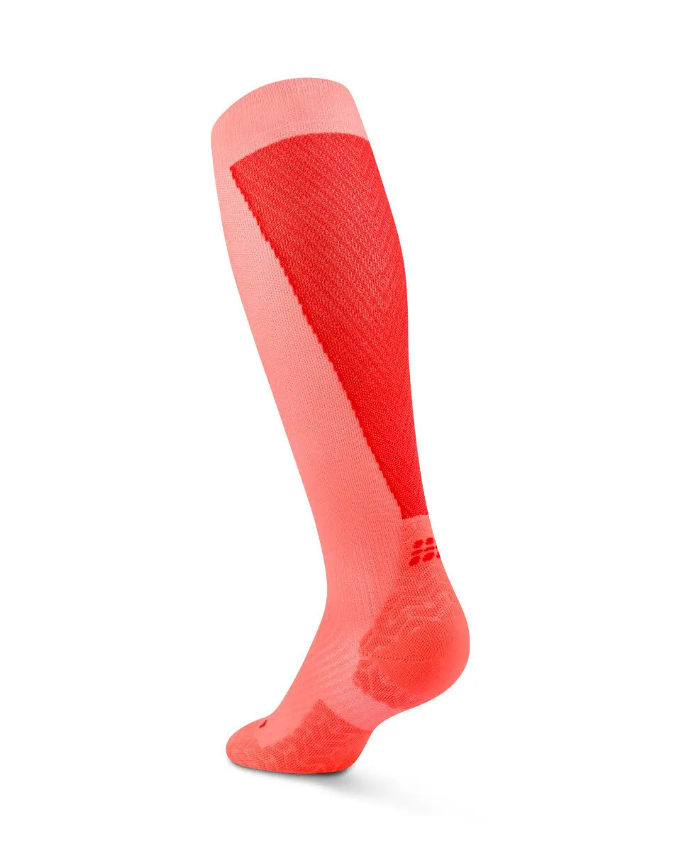 CEP Run Ultralight Socks Tall 4.0 Damen Laufsocken Kompressionssocken neon coral/red