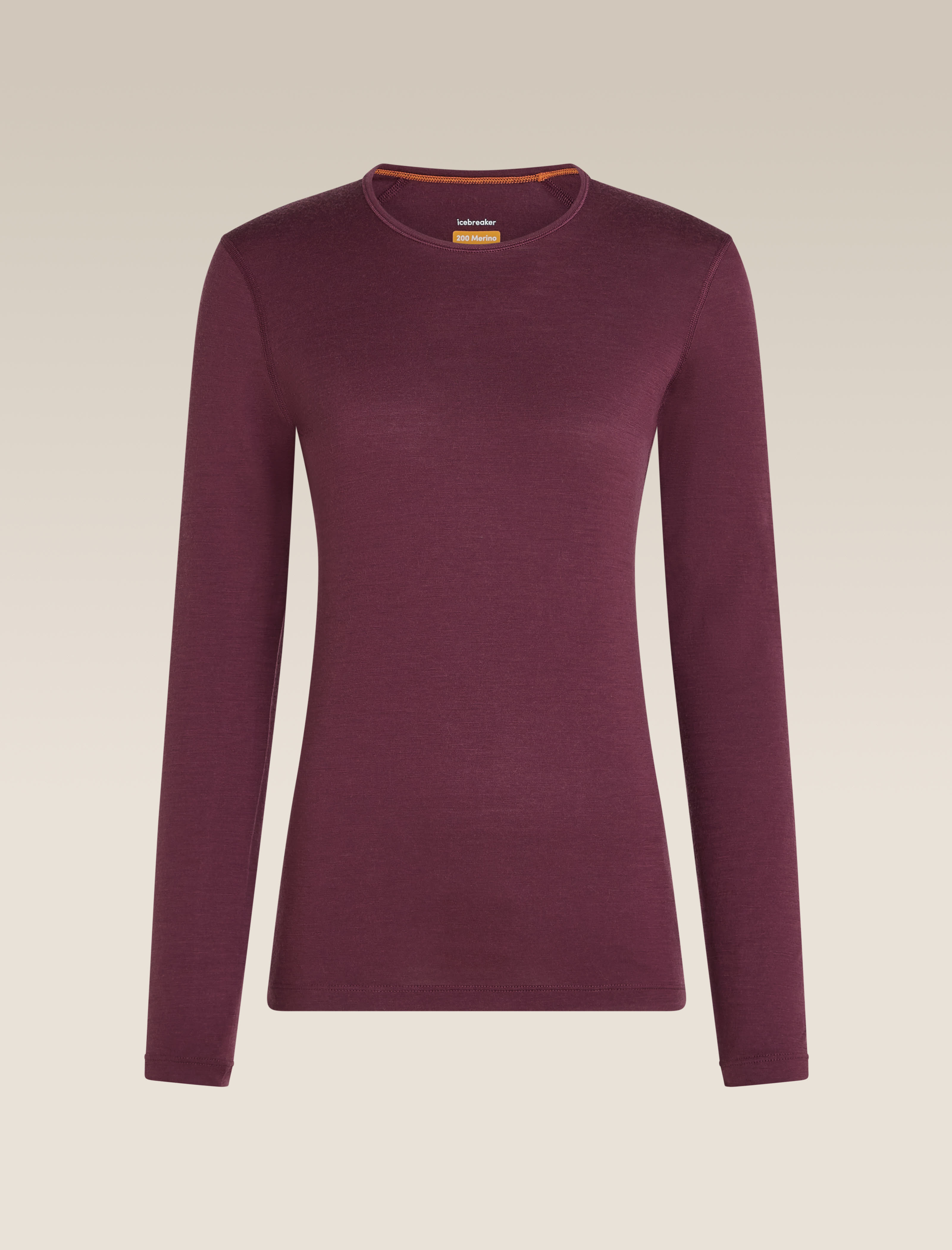 Icebreaker  W 200 Oasis LS Crewe Damen Baselayer rot