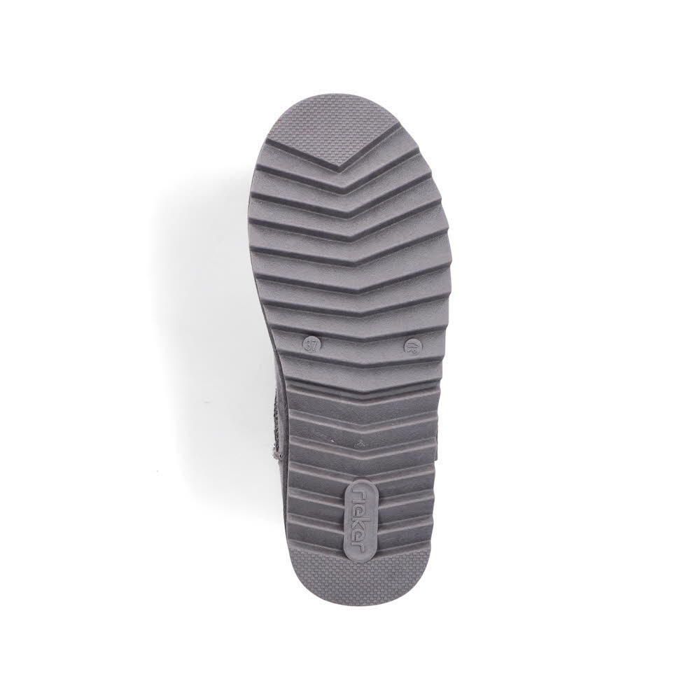 Rieker Kurzstiefel Damen Freizeitstiefel gefüttert grau