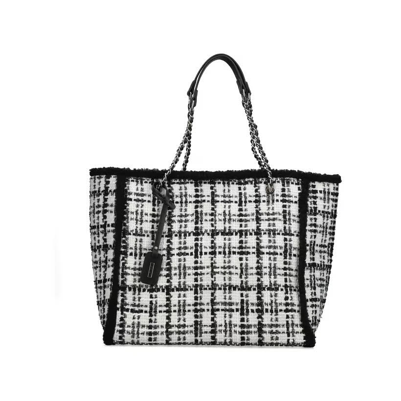 Rieker Shopper Handtasche Damen schwarz weiß