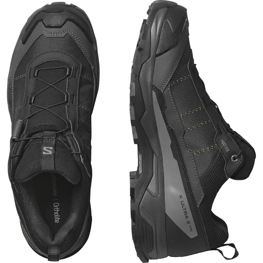 Salomon X ULTRA 5 WIDE GTX Herren Wanderschuhe Trekkingschuhe Low schwarz