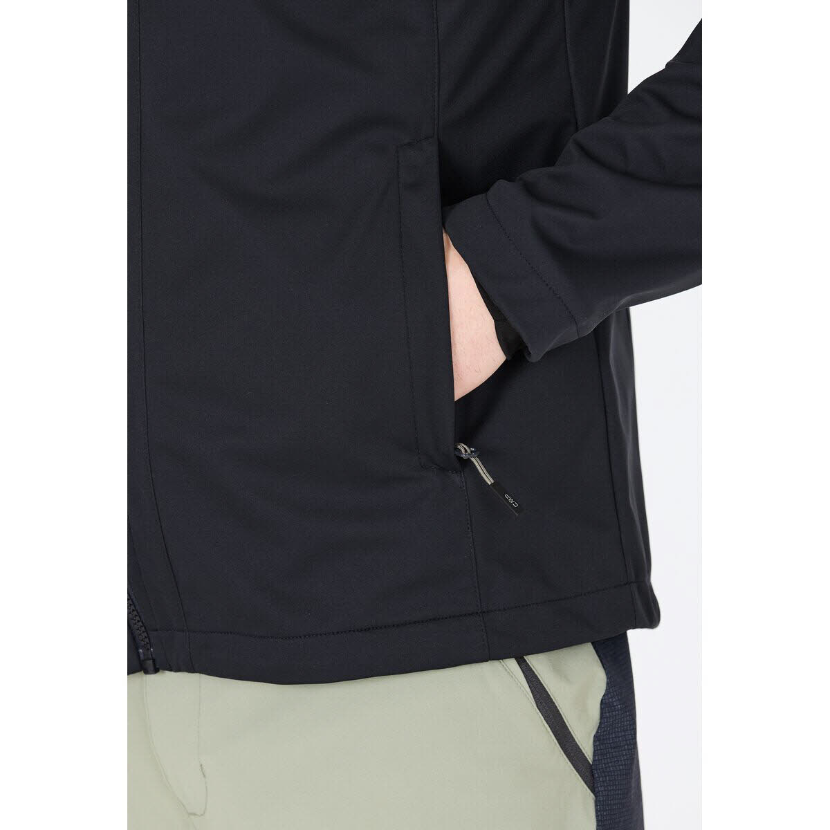 CMP Softshelljacke Kapuzenjacke Herren dunkelgrau schwarz