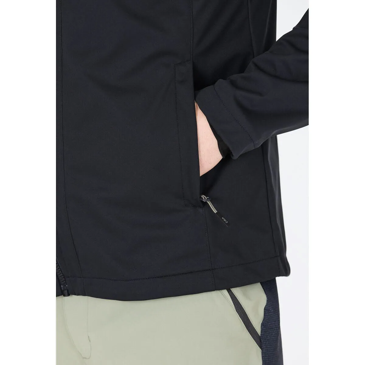 CMP Softshelljacke Kapuzenjacke Herren dunkelgrau schwarz