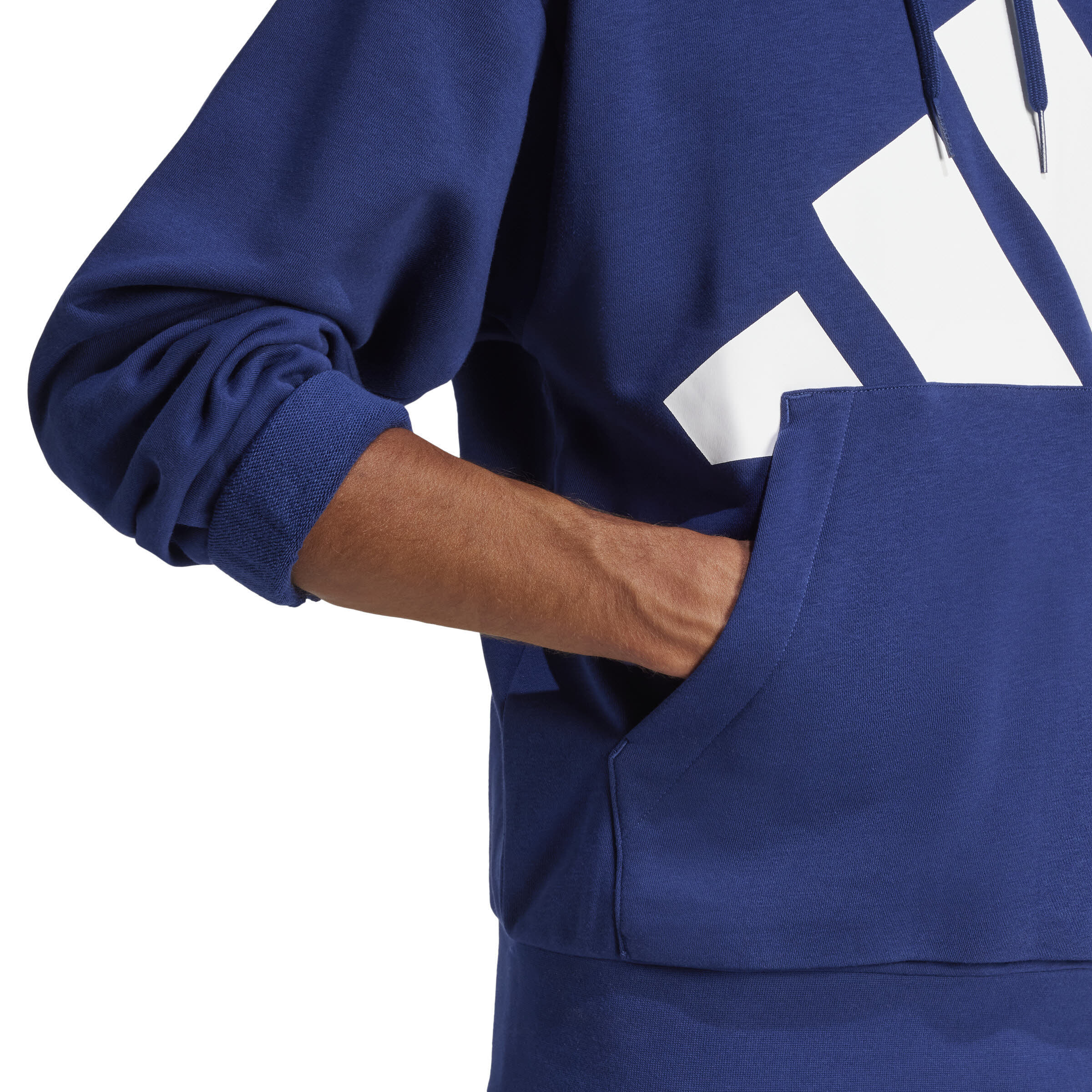 adidas Essentials Big Logo French Terry Hoodie Kapuzenpullover Herren dunkelblau